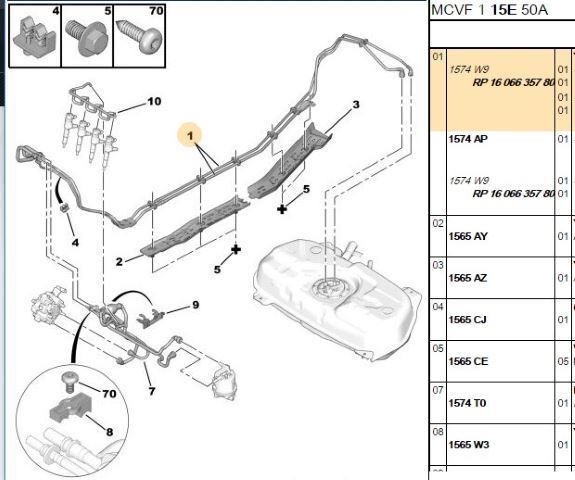 Peugeot Bipper 1.4 HDI Yakıt Hortumu | 1606635780